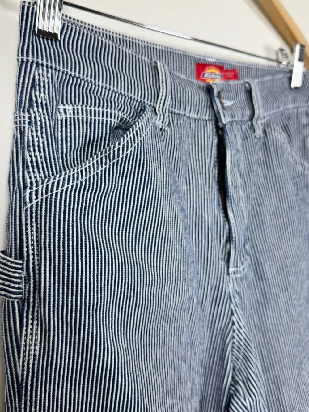 Dickies Hickory Stripe utility work pants Denim Jeans Women’s 0 Railroad Stripe - Picture 2 of 6